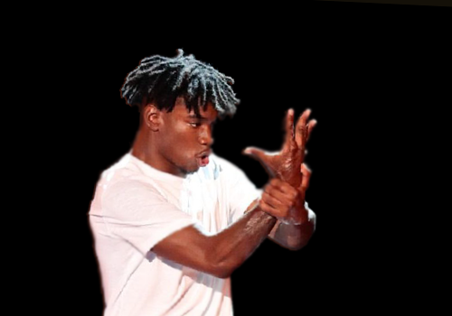 Afrokosmos - edital 2021 - solo Krump do JamsyNoizz - Rio de Janeiro. Foto. Detalhe de cartaz - Afrokosmos 2021