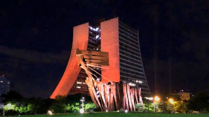 Prédio do Caff terá iluminação na cor laranja durante o período da campanha -Foto: Luciana Salimen/Ascom Sict