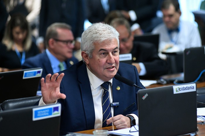 Senador Astronauta Marcos Pontes leu o relatório de Styvenson Valentim - Geraldo Magela/Agência Senado