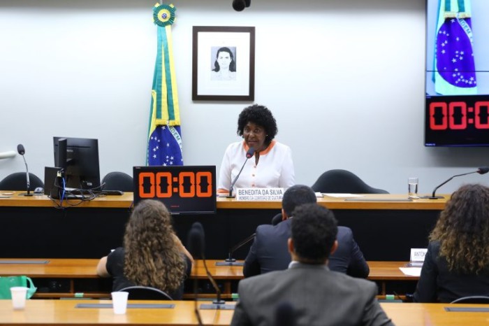 Benedita da Silva pediu a recriação do Conselho Curador da EBC - (Foto: Vinicius Loures/Câmara dos Deputados)