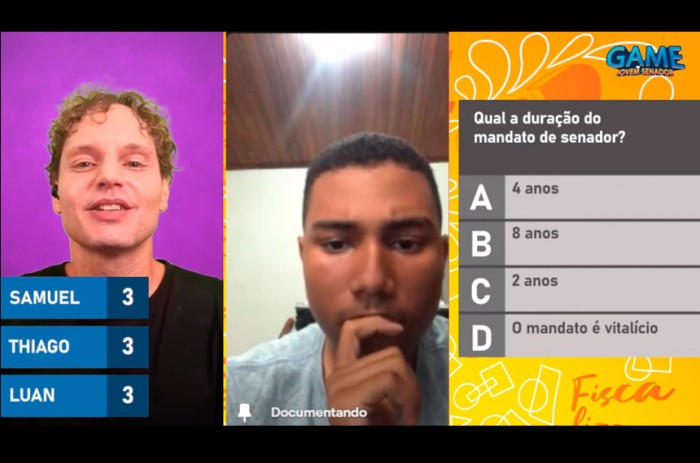 Os game shows são jogos de perguntas e respostas transmitidos ao vivo no YouTube do programa - MMULLER