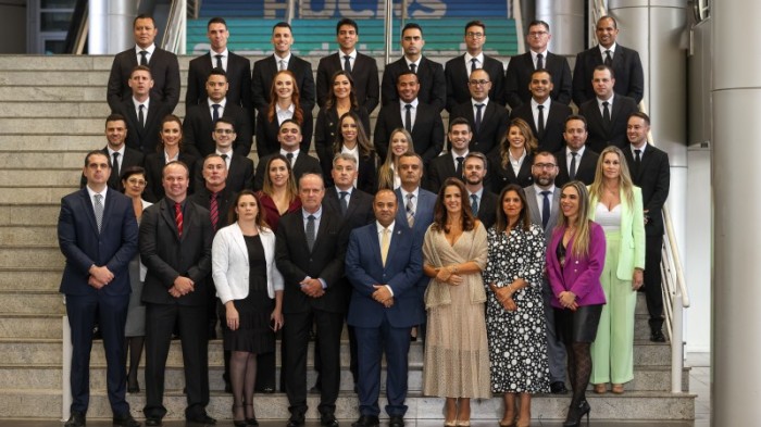 Os novos delegados concluíram o curso de formação profissional pela Academia de Polícia Civil (Acadepol) -Foto: Gustavo Mansur/Secom