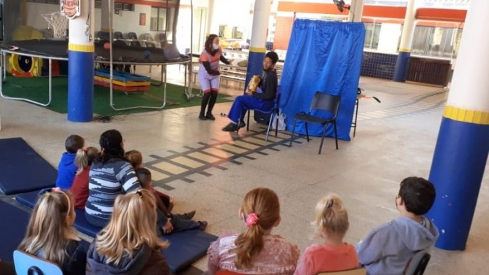 Atividade do Programa Saúde na Escola realizada em escola gaúcha no ano de 2022 -Foto: Divulgação SES