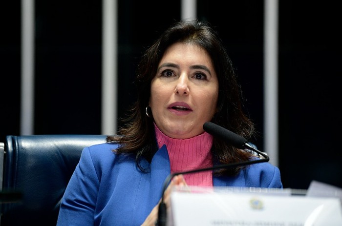 Simone Tebet em sessão temática sobre juros no Plenário, em abril: ministra volta ao Senado para falar à CDR e à CI - Foto: Pedro França/Agência Senado