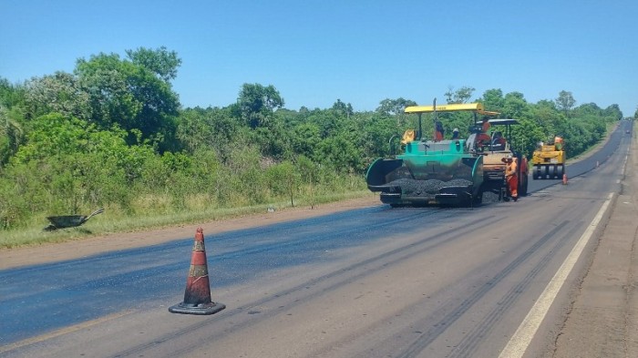 Obra de recapeamento na RSC-453 -Foto: Raphael Nunes/Ascom EGR