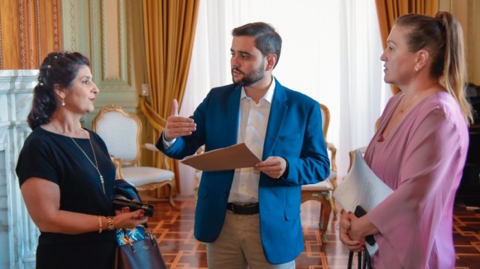 Comitiva de Tapes discutiu demandas de estrutura do Centro Integrado de Educação Pública (Ciep) do município -Foto: Rodrigo Ziebell/GVG