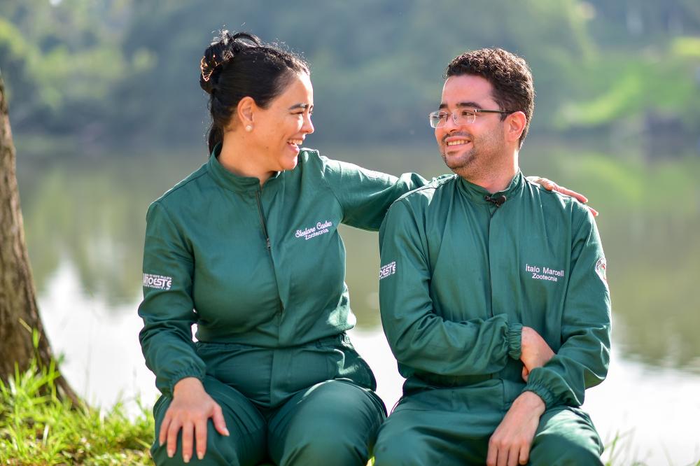 Sterlane e Ítalo, mãe e filho, estudam juntos no 1º semestre do curso de Zootecnia - Fotos: Ector Gervasoni/Divulgação
