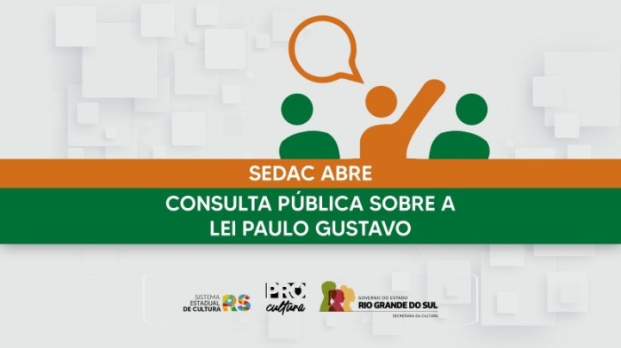 Governo do Estado abre consulta pública para aprimorar execução da Lei Paulo Gustavo