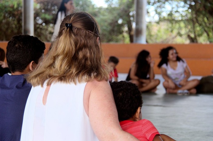Pessoas cadastradas no Sistema Nacional de Adoção em visita a crianças e adolescentes de abrigo de Fortaleza - Foto: TJCE