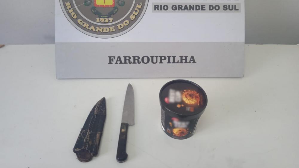 Mulher é presa por furto de um pote de sorvete em Farroupilha