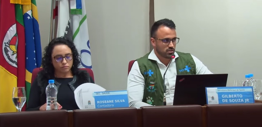 A audiência pública de prestação de contas da área da saúde ocorreu na tarde desta segunda-feira, 29. Crédito: Reprodução