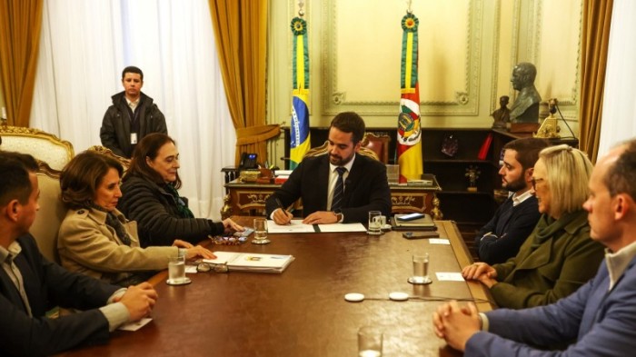 Leite reforçou que a educação é uma prioridade na sua gestão e destacou a importância de se ter a Unesco como parceira -Foto: Gustavo Mansur/Secom