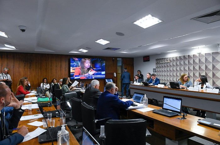 Plenário da CPMI do 8 de janeiro durante o depoimento de Silvinei Vasques, que durou mais de 10 horas - Foto: Roque de Sá/Agência Senado