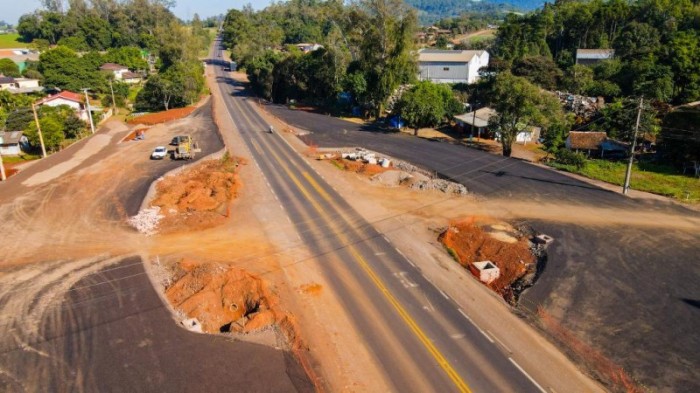 Obras na rótula RSC-453, em Lajeado -Foto: Edivan Rosa/Ascom EGR