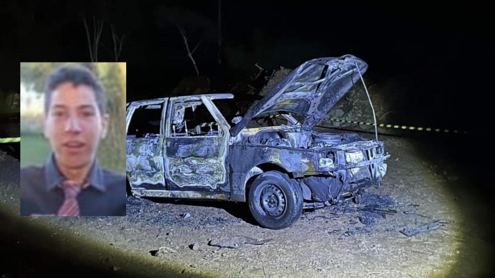 Mateus Rodrigues da Silva, de 24 anos, foi socorrido com vida, mas não resistiu aos ferimentos e faleceu na madrugada desta terça, 25. Crédito (foto de fundo): Rádio Estação/FM 