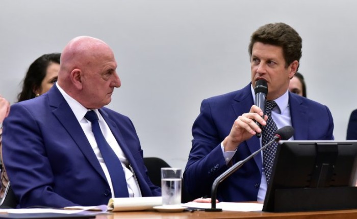 Gonçalves Dias (E) e Ricardo Salles, relator da CPI - (Foto: Zeca Ribeiro/Câmara dos Deputados)