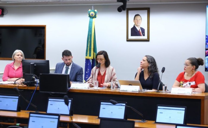 Ana Pimentel (C), autora do requerimento da discussão - (Foto: Vinicius Loures/Câmara dos Deputados)