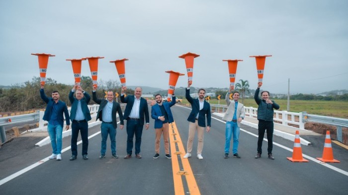 Ponte é mais uma das entregas do governo após passagem do ciclone extratropical de junho -Foto: Rodrigo Ziebell/Ascom GVG