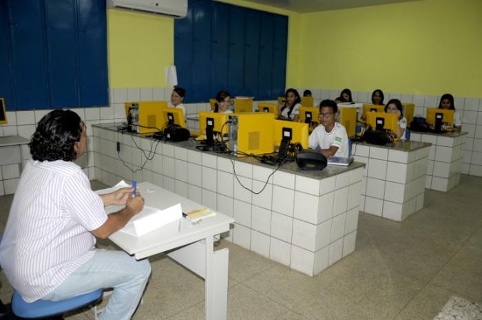 Sala de aula de curso profissionalizante em Teresina (PI) - (Foto: Divulgação/Governo do Piauí)