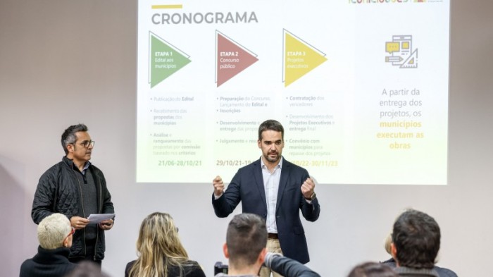 Leite destacou o apoio do governo às iniciativas aprovadas, para transformar os espaços em lugares icônicos nas cidades -Foto: Gustavo Mansur/Secom