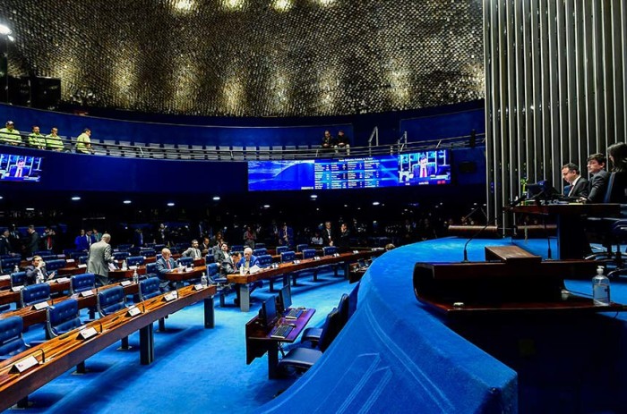 O presidente do Senado, Rodrigo Pacheco, atendeu a pedido do relator, Omar Aziz, para adiar a votação - Foto: Waldemir Barreto/Agência Senado