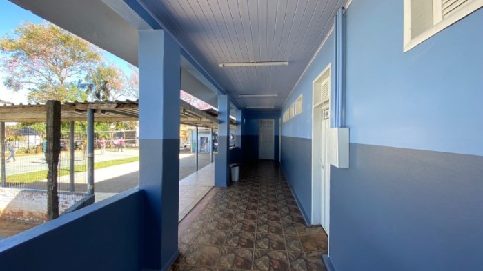 Recuperação da Cândido Genro, em Santiago, contemplou bloco 1 da escola -Foto: Jorge Brum/Ascom SOP