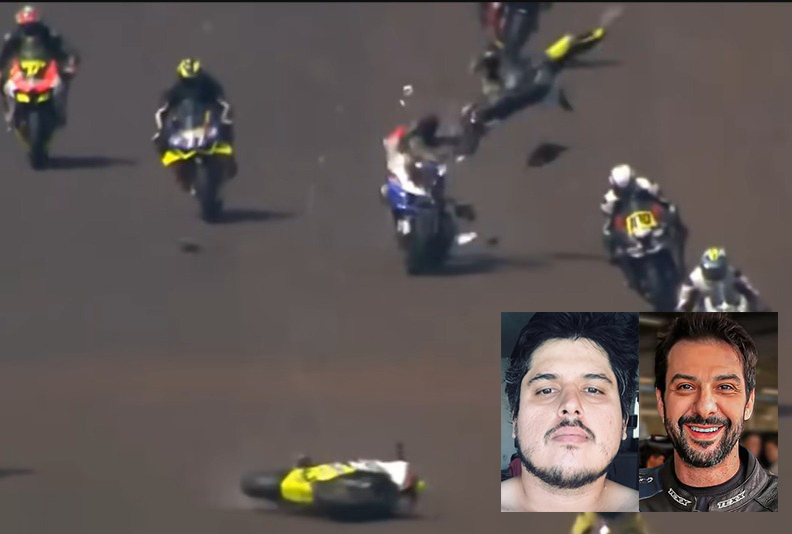 André Cardoso e Érico da Rocha (fotos menores) perderam a vida em grave acidente Autódromo Internacional de Cascavel - Foto: Divulgação