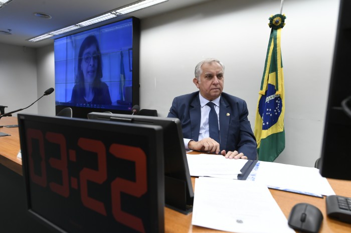 Em participação via videoconferência, a secretária de Políticas e Programas Estratégicos do Ministério da Ciência, Tecnologia e Inovações, Márcia Barbosa, na audiência conduzida por Izalci - Foto: Edilson Rodrigues/Agência Senado
