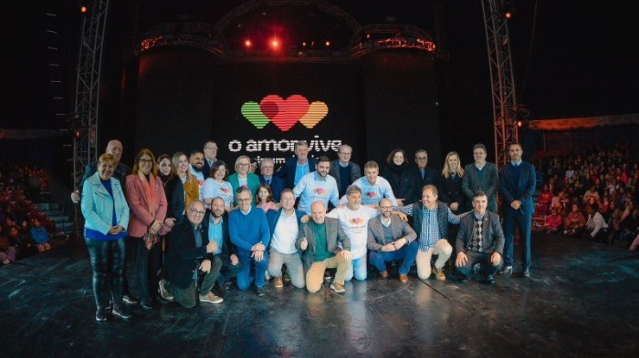 A campanha “O Amor Vive” reuniu integrantes do governo com o ator Marcos Frota no Mirage Circus -Foto: Rodrigo Ziebell/Ascom GVG