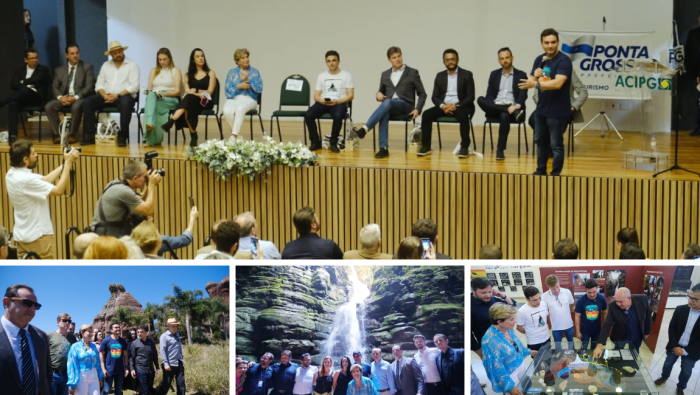 Ministro Celso Sabino cumpre agenda na cidade de Ponta Grossa (PR). Crédito: Roberto Castro/MTur