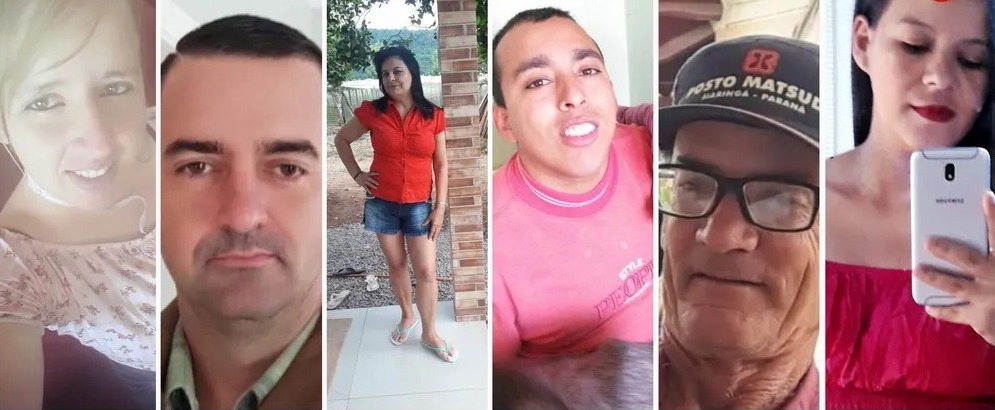 Ariel, Alciano, Teresinha, Rodrigo, Paulo e Deiser estão na lista dos que ainda não foram encontrados - Fotos: Arquivo Pessoal/Divulgação
