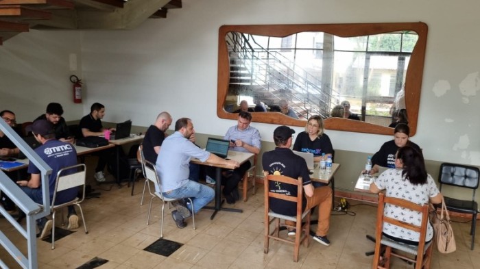 No primeiro dia de atividades em Muçum, foram atendidas 170 empresas -Foto: Gustavo Carus/Sedec