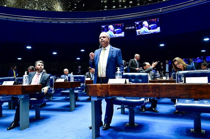 Líder da Oposição, senador Rogério Marinho (PL-RN) anuncia obstrução durante sessão plenária - Foto: Waldemir Barreto/Agência Senado