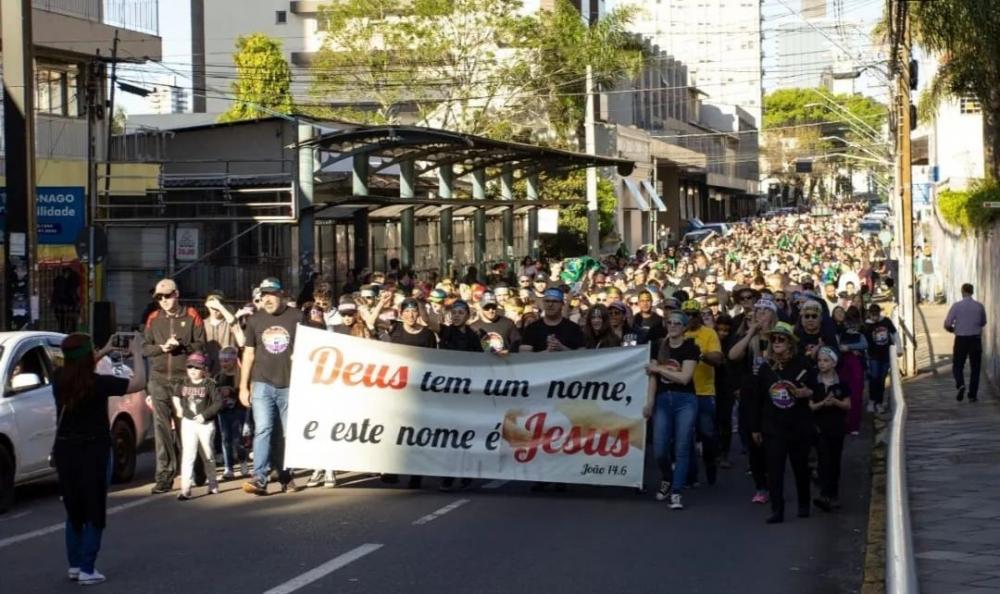 Registro da Marcha realizada em 2022 em Bento Gonçalves. Crédito: Divulgação