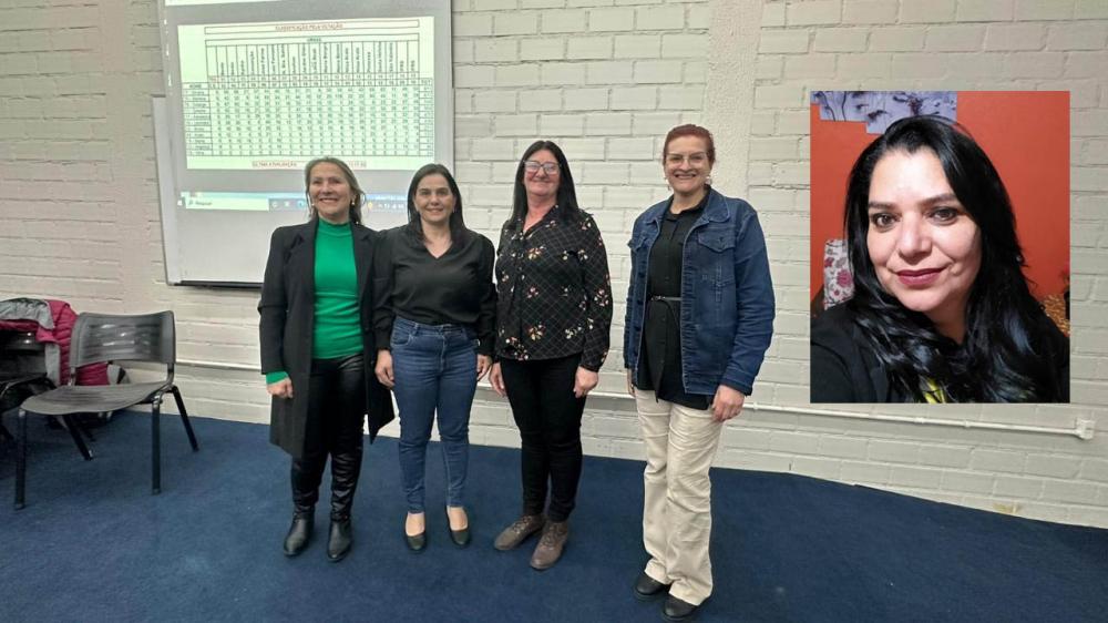 Solange, Simone, Marlene, Silvana e Alexandra (foto menor) foram as eleitas pela comunidade - Foto: NB Notícias