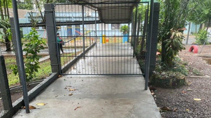 Piso de acesso à escola foi refeito -Foto: Gelson Getelina/Ascom SOP