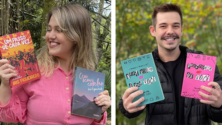 Às 14h acontece um bate-papo com os escritores nacionais Iris Figueiredo e Pedro Guerra na Via del Vino. Crédito: Divulgação