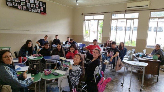 Retomada das aulas na Escola General Souza Doca, em Muçum -Foto: Divulgação Seduc