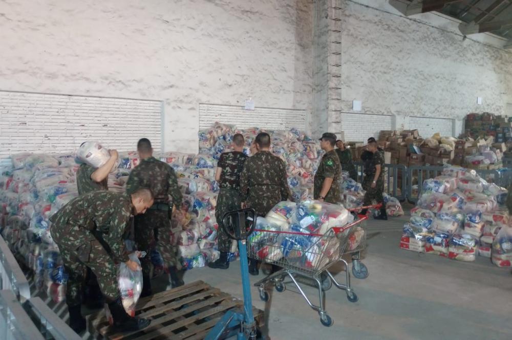 Em setembro, Conab destinou ao Vale do Taquari cestas de alimentos. Crédito: Renê Carvalho/Arquivo Conab 