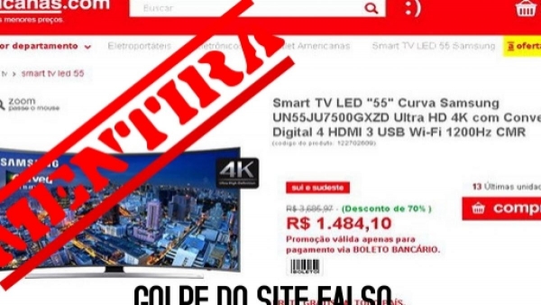 Mais uma pessoa cai no golpe da TV 50' a preço de banana