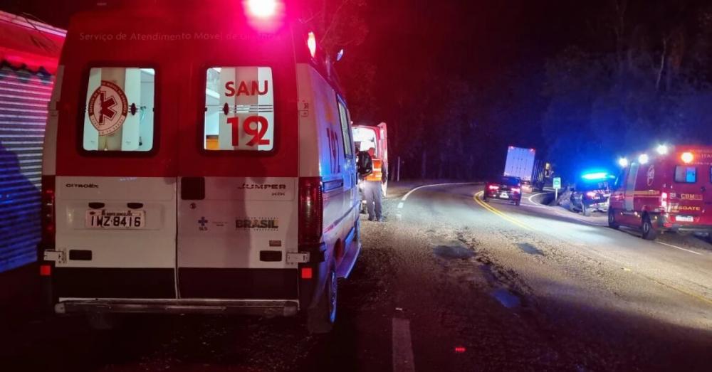 Acidente na Serra das Antas deixa mulher e duas crianças feridas, em Bento