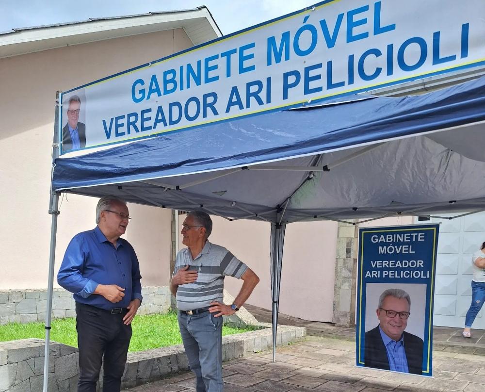 Gabinete móvel tem sido uma das ações implantadas por Pelicioli em 3 anos de mandato - Foto: Divulgação