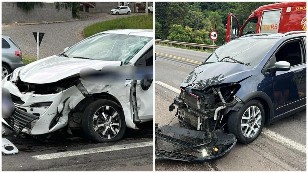Colisão entre veículos de Bento deixa dois feridos na BR-470