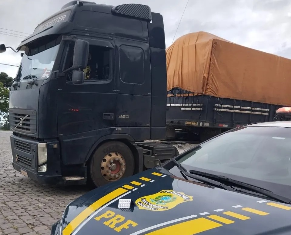 PRF prende caminhoneiro com rebites em Garibaldi