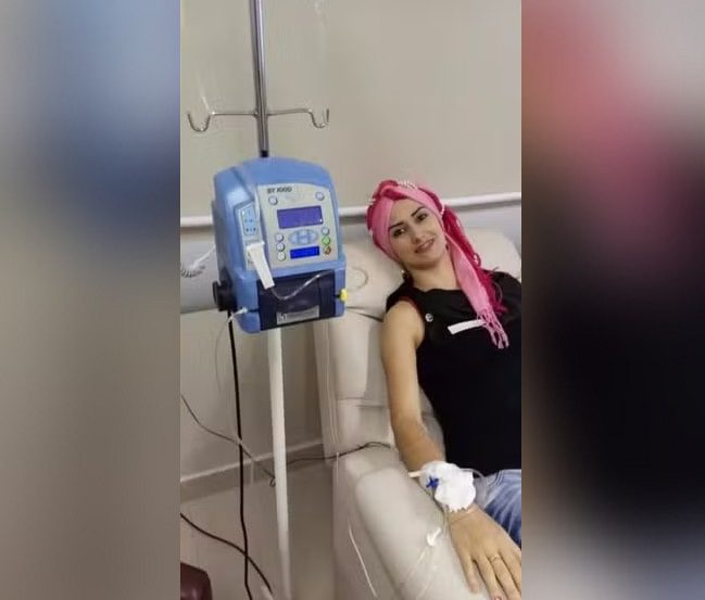 Devido o erro, Franciele está com várias sequelas do tratamento para uma doença que nunca teve. Crédito: Reprodução/G1