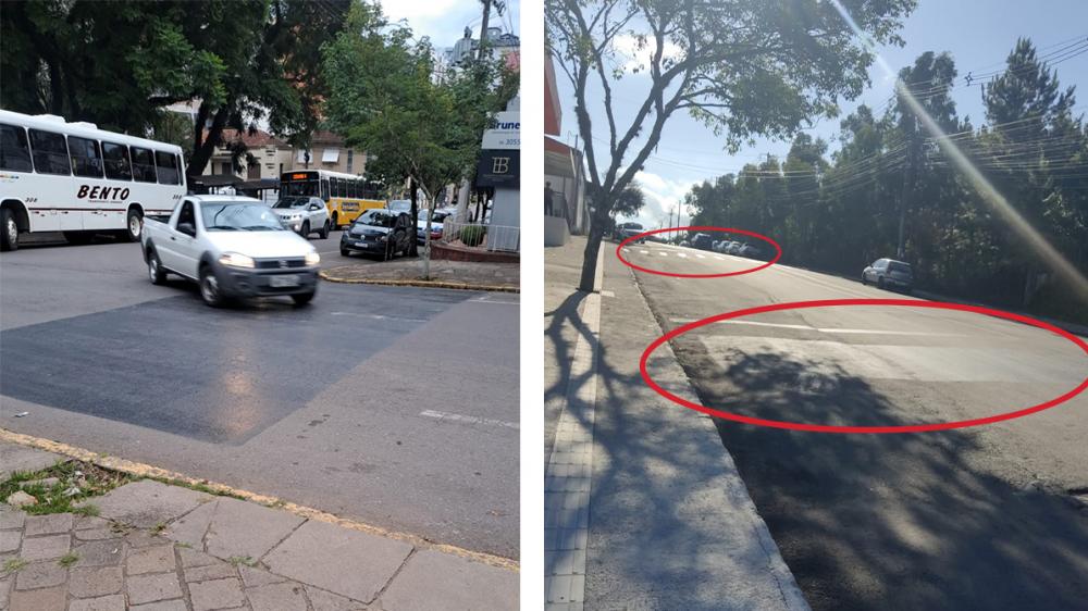 Um dos casos foi em frente da Escola Bento e o outro, no bairro Licorsul. Crédito: Internautas NB/Reprodução