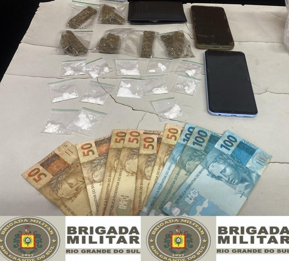 Casal é preso por tráfico de drogas no bairro São Francisco em Bento