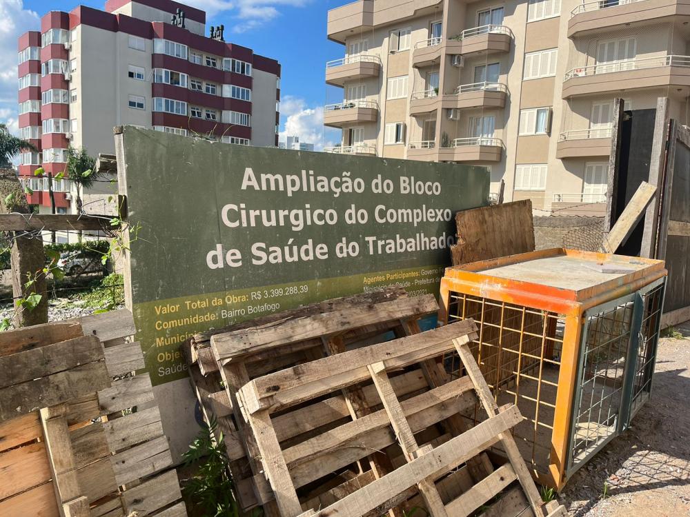 As obras no Hospital do Trabalhador foram retomadas neste início de 2024. Crédito: Renata Oliveira/NB