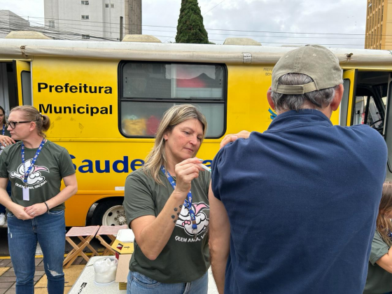 O Dia D de Vacinação contra a gripe ocorreu no último sábado, 13. Crédito: Rodrigo De Marco / Assessoria de Comunicação Social da Prefeitura