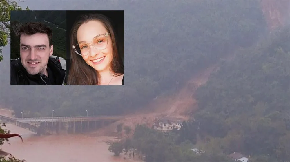 Rodrigo Cagol e Elisa Tomasi estão entre as vítimas fatais no deslizamento em Veranópolis - Foto: Divulgação